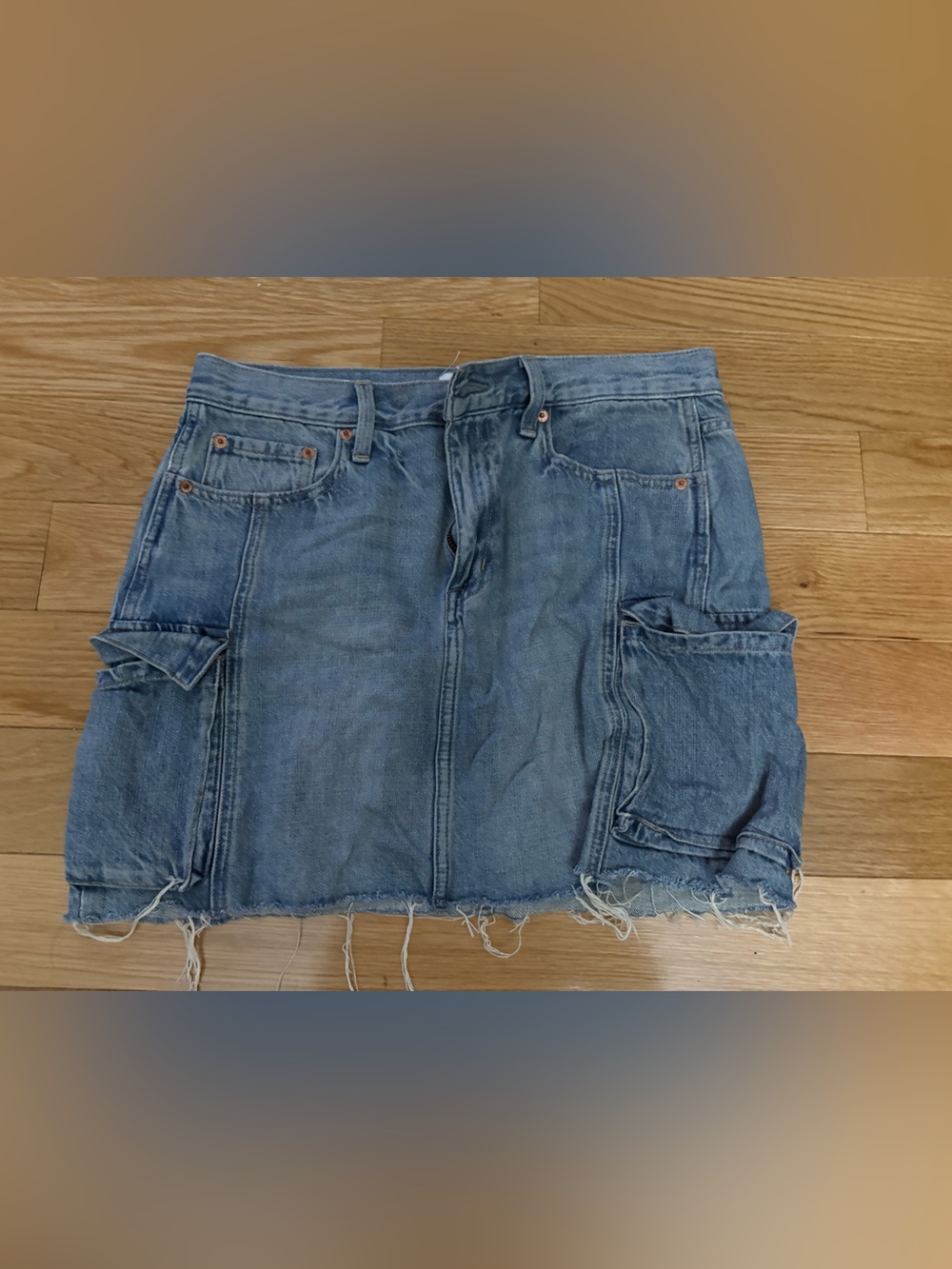 Pistola Denim Skirt - Light Blue Frayed Hem
